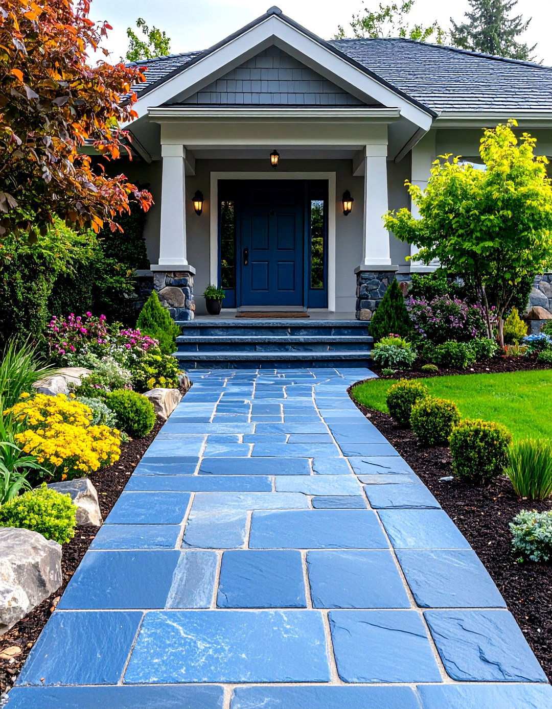 Bluestone Natural Cleft Pathway - 24 Paver Walkway Ideas