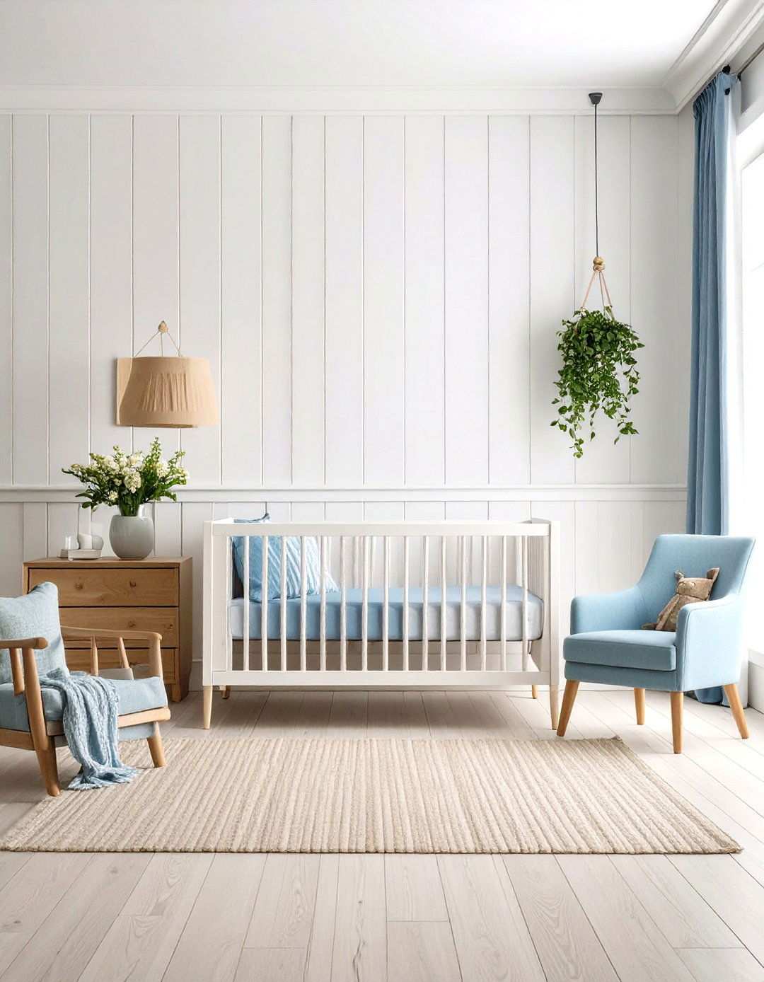 Board and Batten Elegance - 24 Nursery Accent Wall Ideas