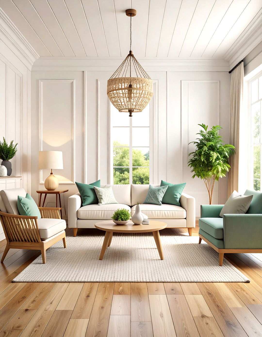 Board and Batten Grid System - 24 Living Room Wainscoting Ideas