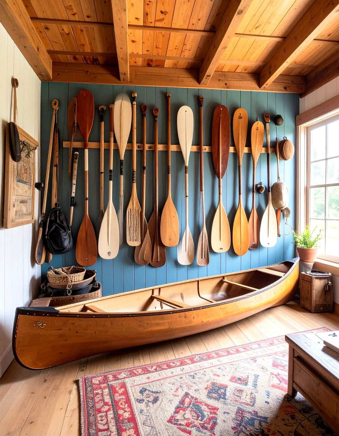 Boat and Paddle Decorative Accents - 24 Lake House Decorating Ideas