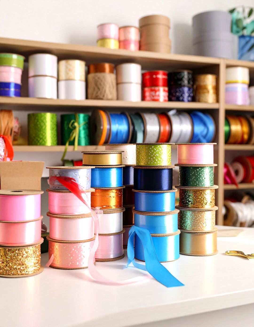 Bobbin Style Ribbon Storage Method - 24 Ribbon Storage Ideas
