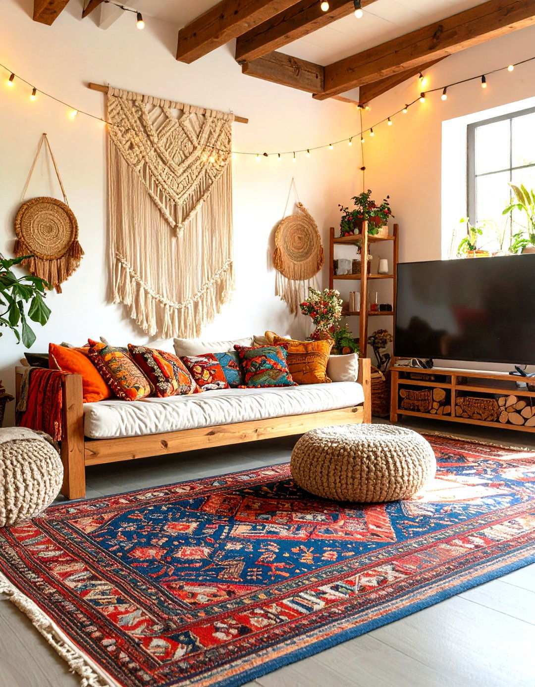 Bohemian Cozy Media Lounge - 24 Small Media Room Ideas
