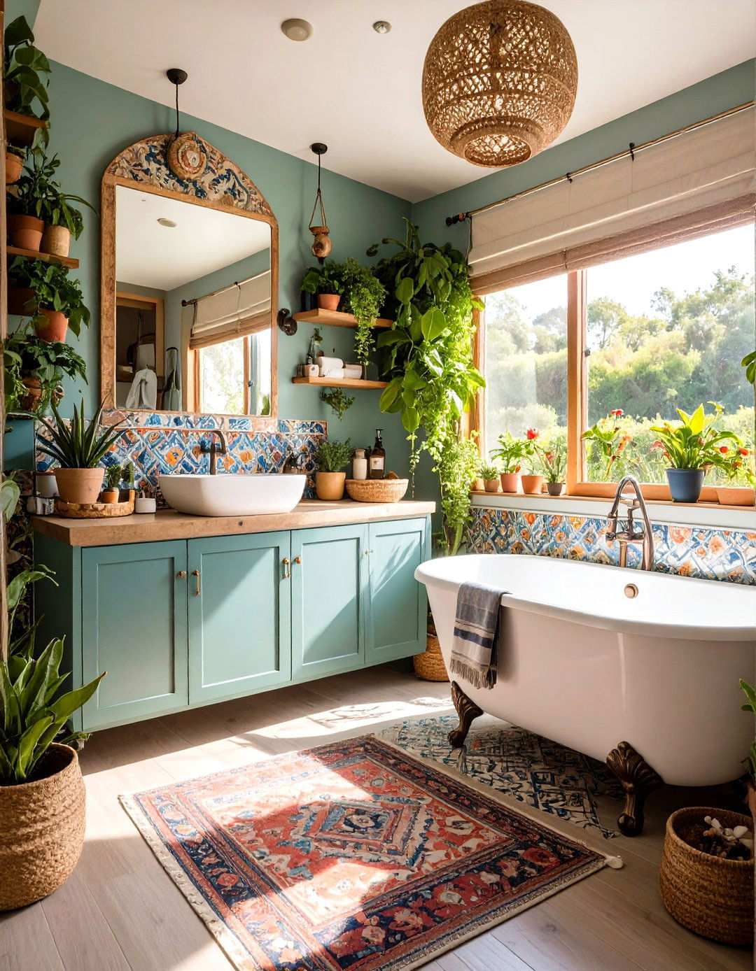 Bohemian Eclectic Style Fusion - 24 Small Rv Bathroom Ideas