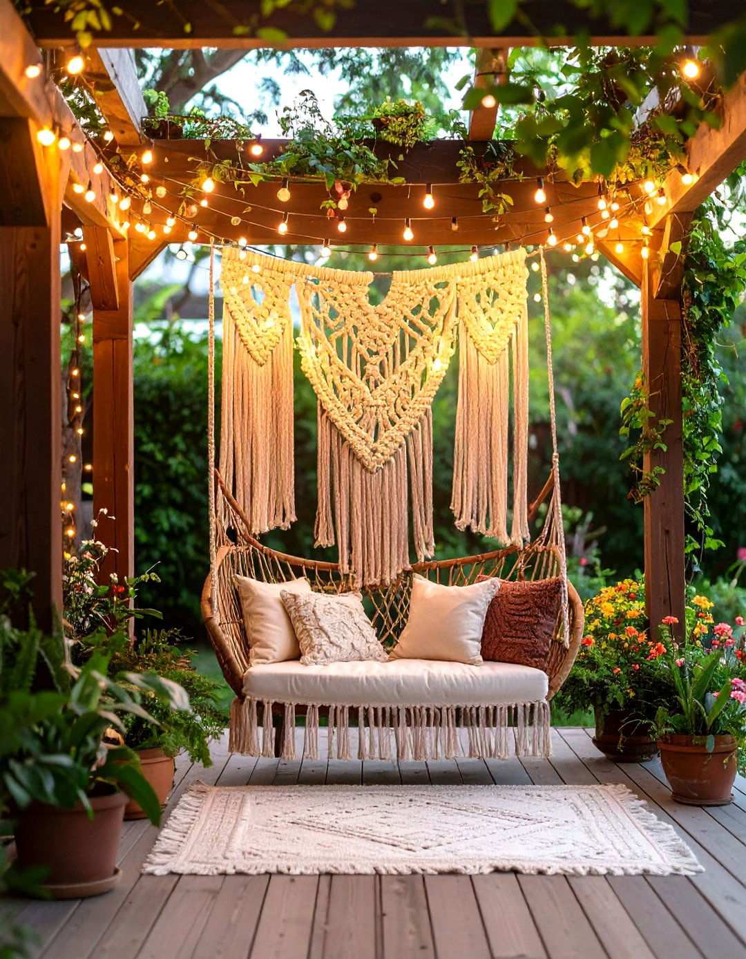 Bohemian Macrame and Textile Wall Hangings - 24 Outdoor Wall Decor Ideas