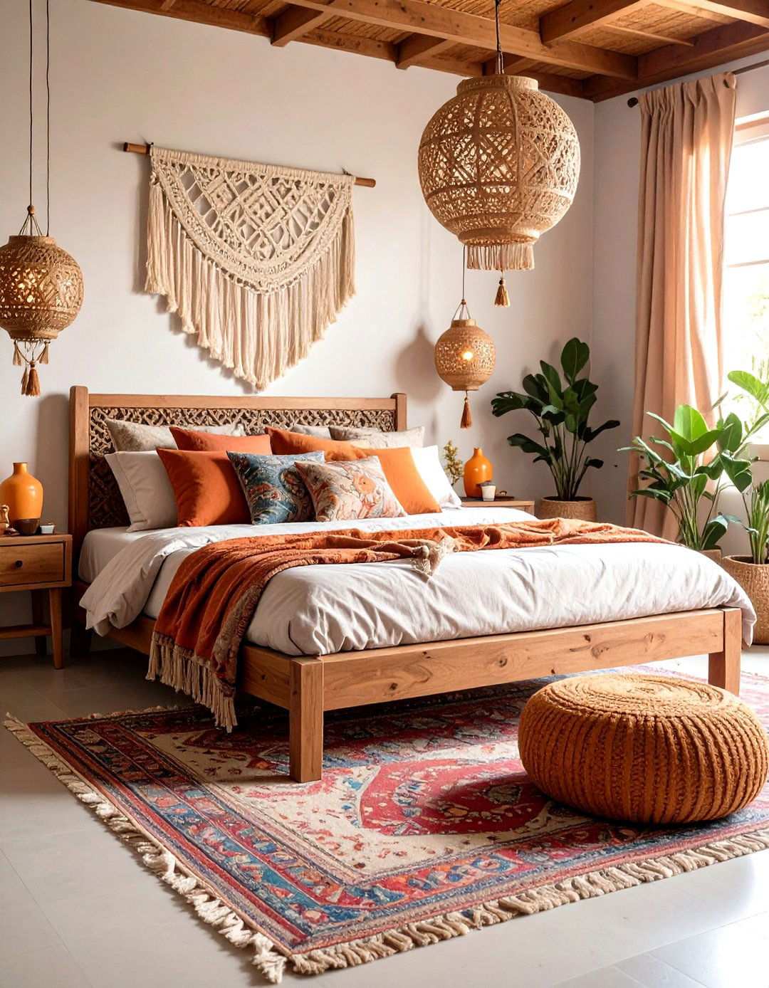 Bohemian Maximalist with Global Textiles - 24 Large Bedroom Design Ideas