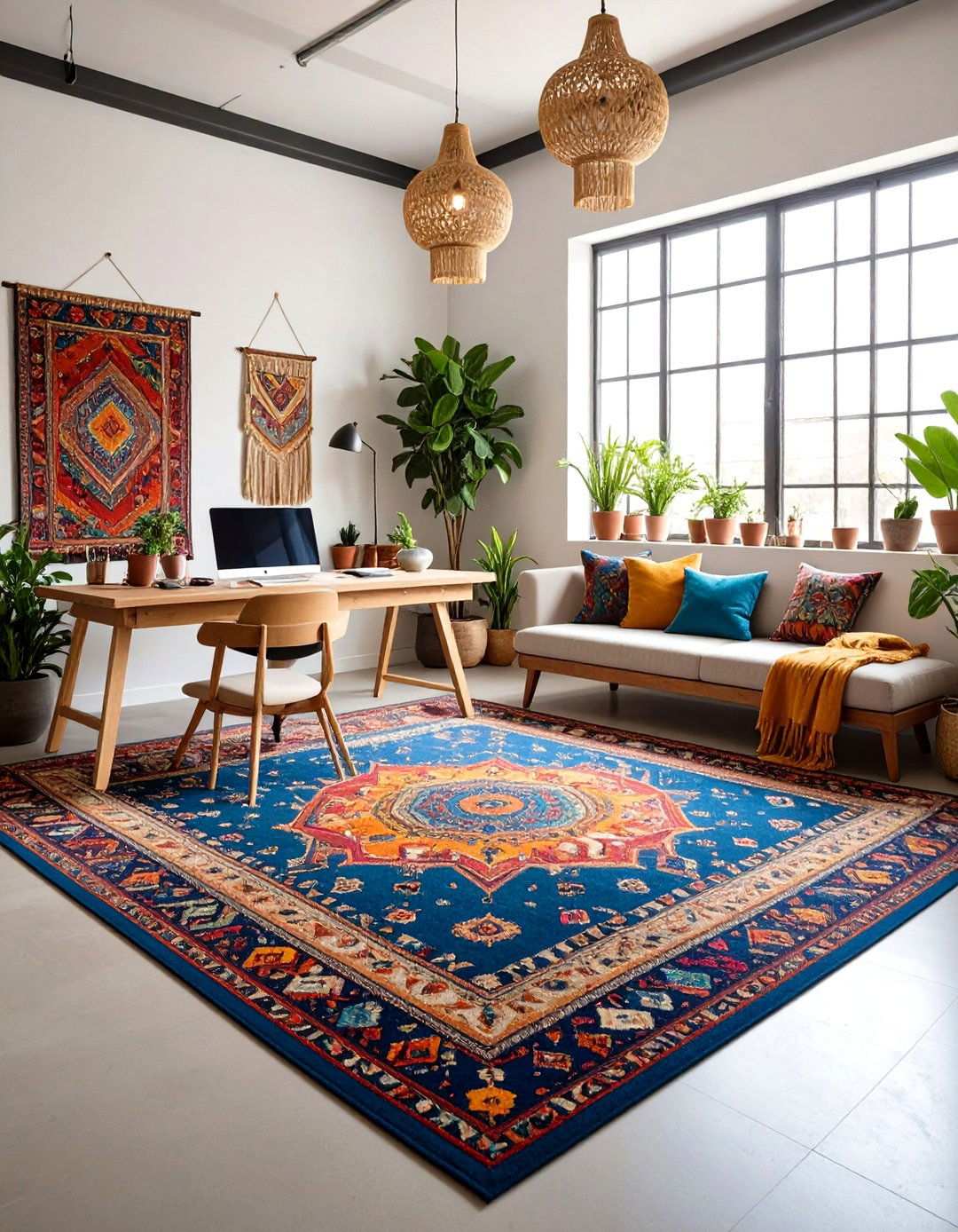 Bohemian Office Rugs - 24 Office Rug Ideas