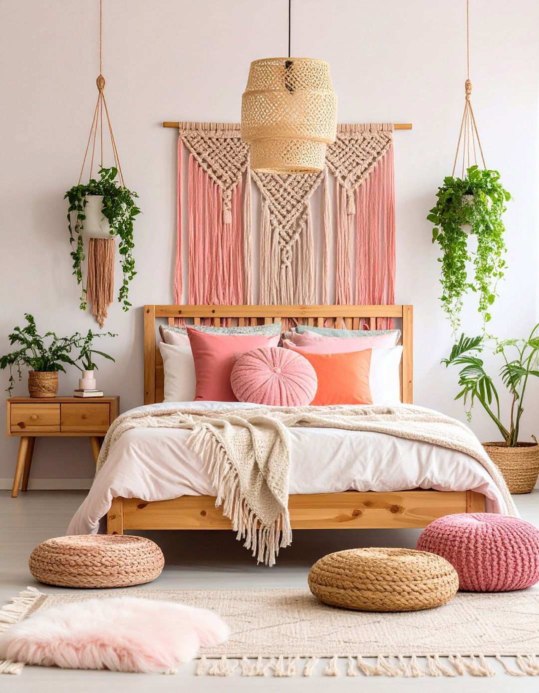 Bohemian Pink Oasis - 24 Pink Bedroom Ideas