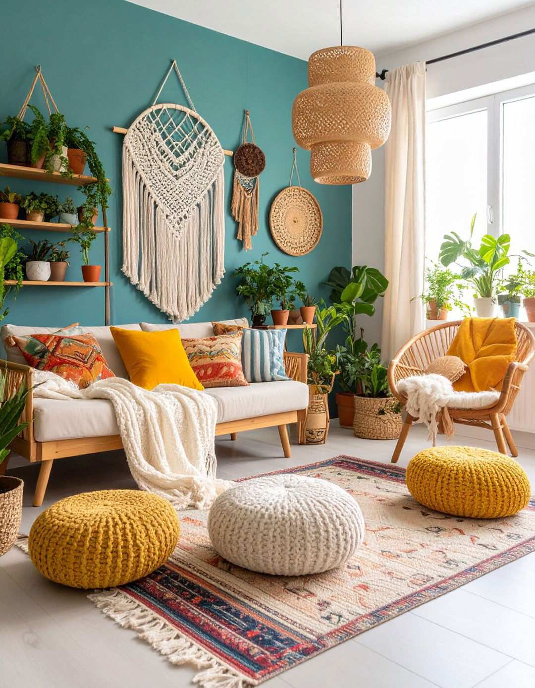 Bohemian Plant Tapestry Rooms - 24 Plant Room Ideas