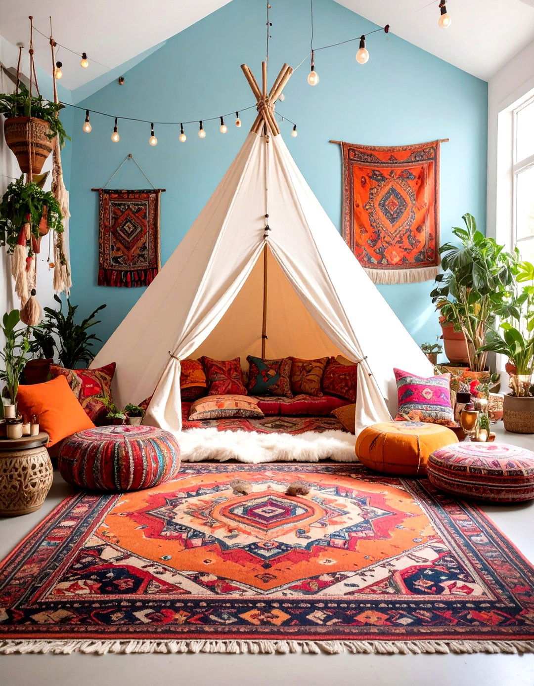 Bohemian Reading Tent - 24 Reading Room Ideas