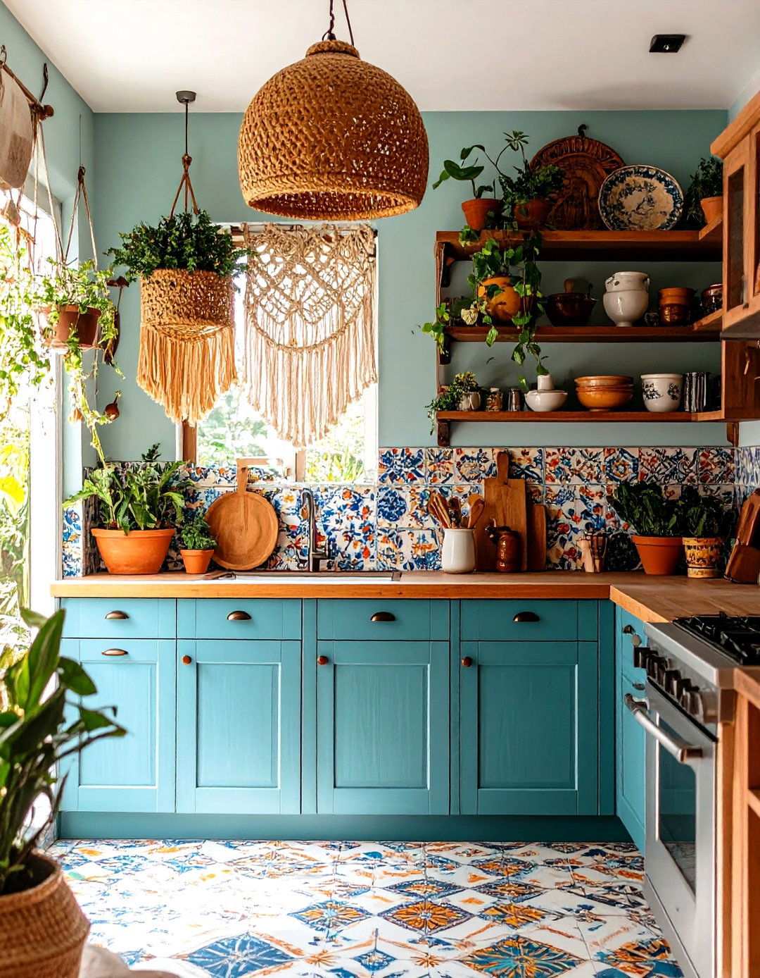 Bohemian Retro Kitchen - 24 Retro Kitchen Ideas