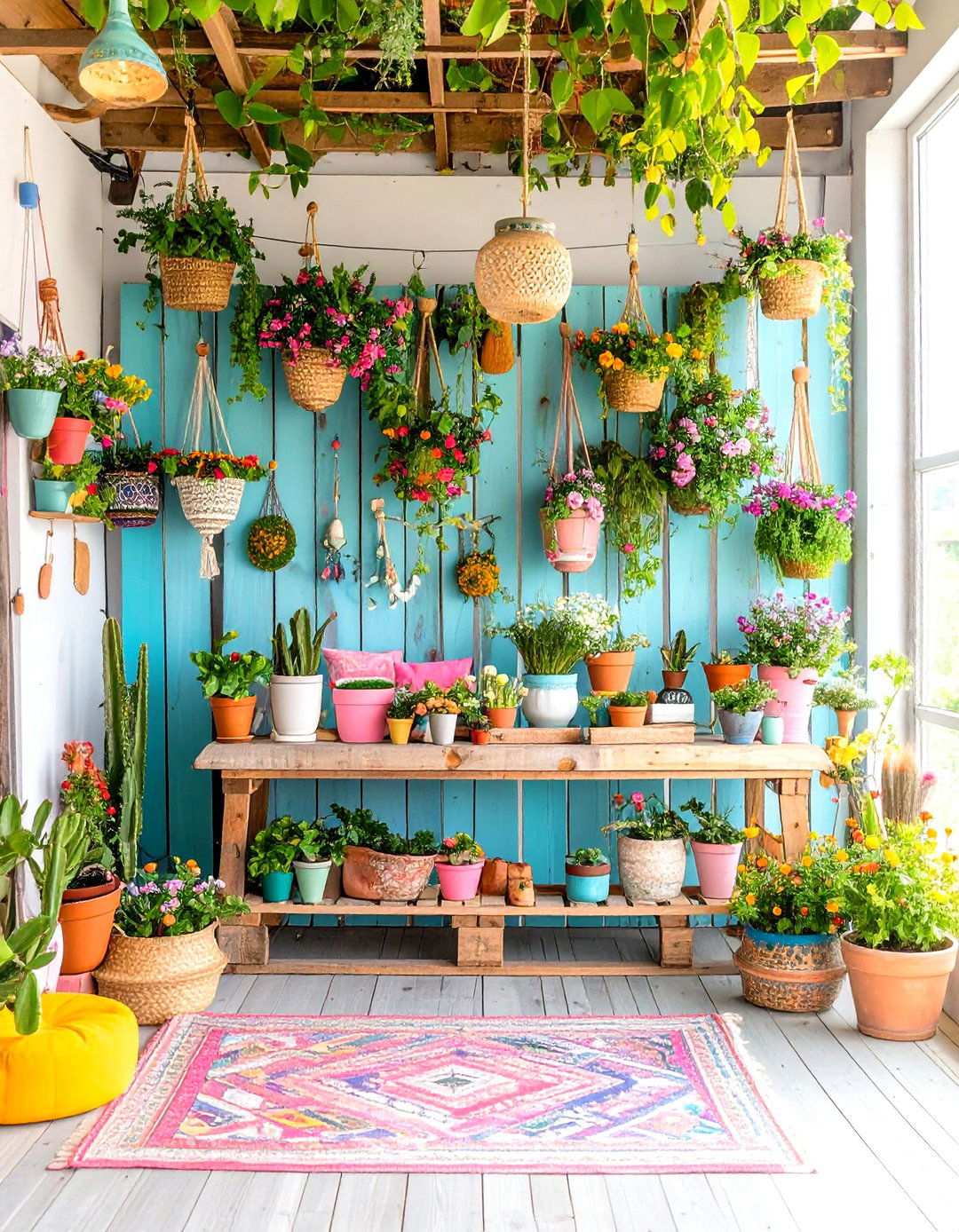 Bohemian Style Pallet Fence - 24 Pallet Fence Ideas