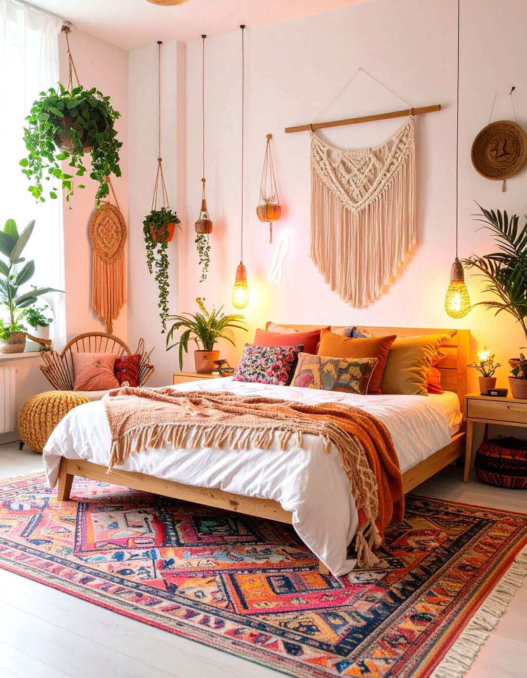 Boho Eclectic Style - 24 Neon Bedroom Ideas
