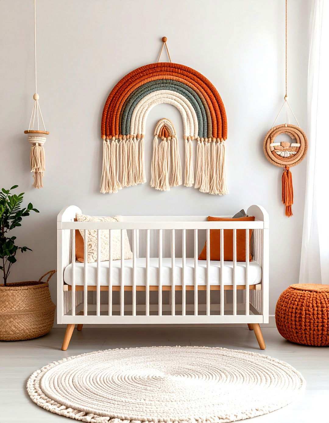 Boho Rainbow Macrame Hangings - 24 Rainbow Nursery Ideas