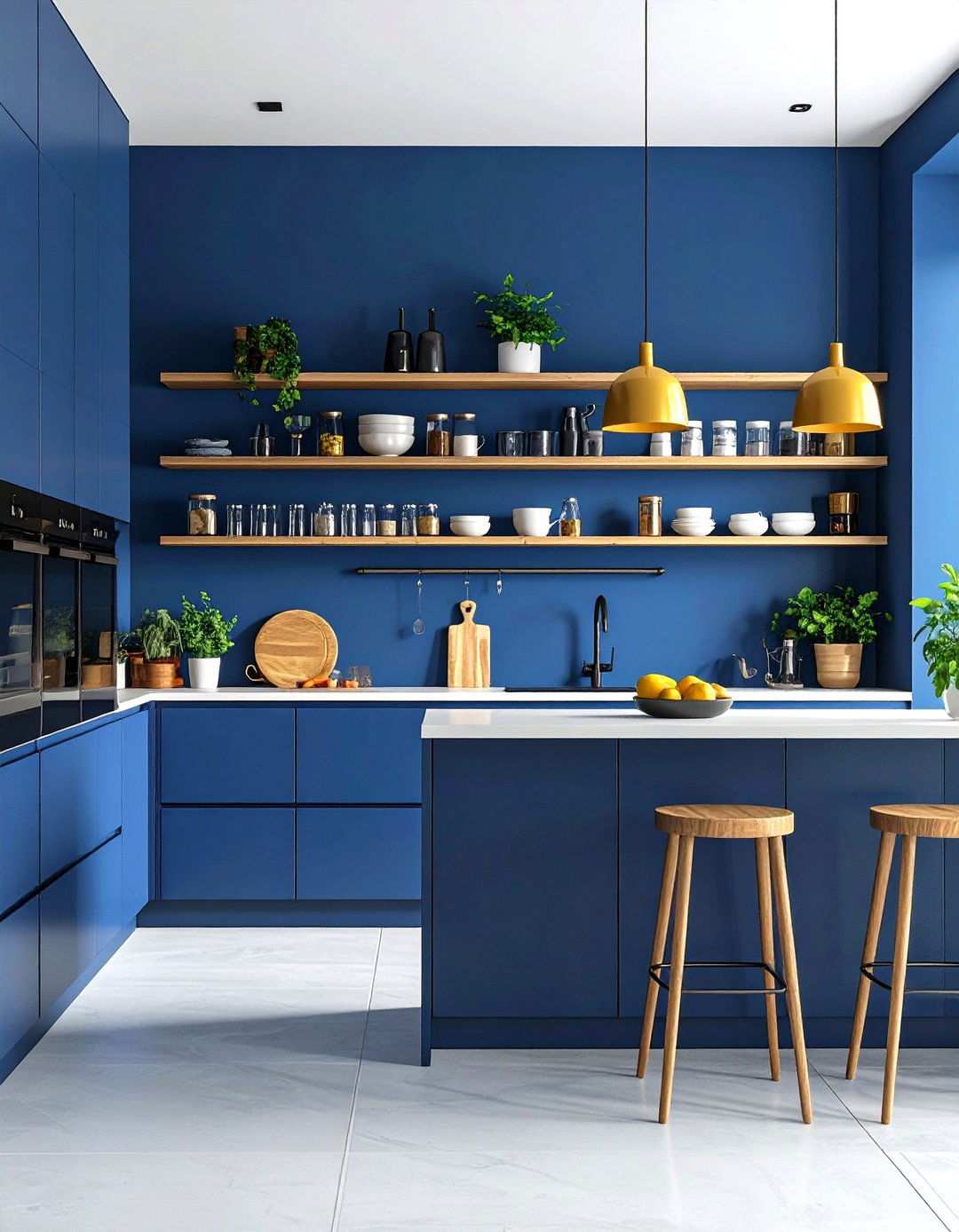 Bold Accent Wall Color - 24 Small Galley Kitchen Ideas on a Budget