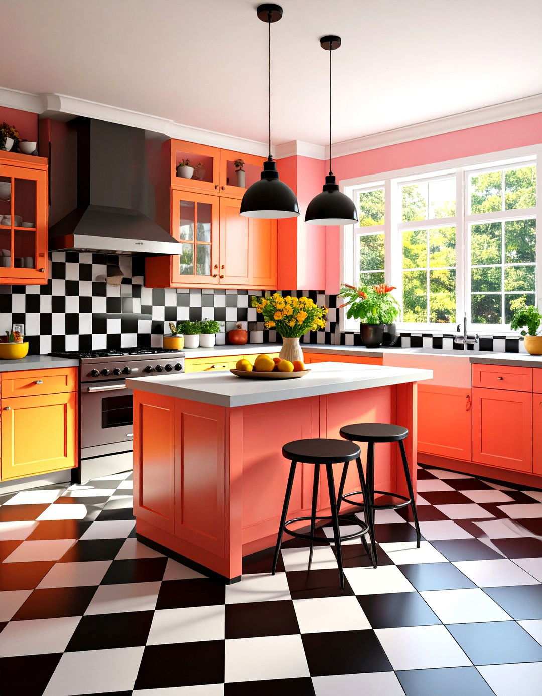 Bold Checkerboard Tile Statements - 24 Kitchen Flooring Ideas