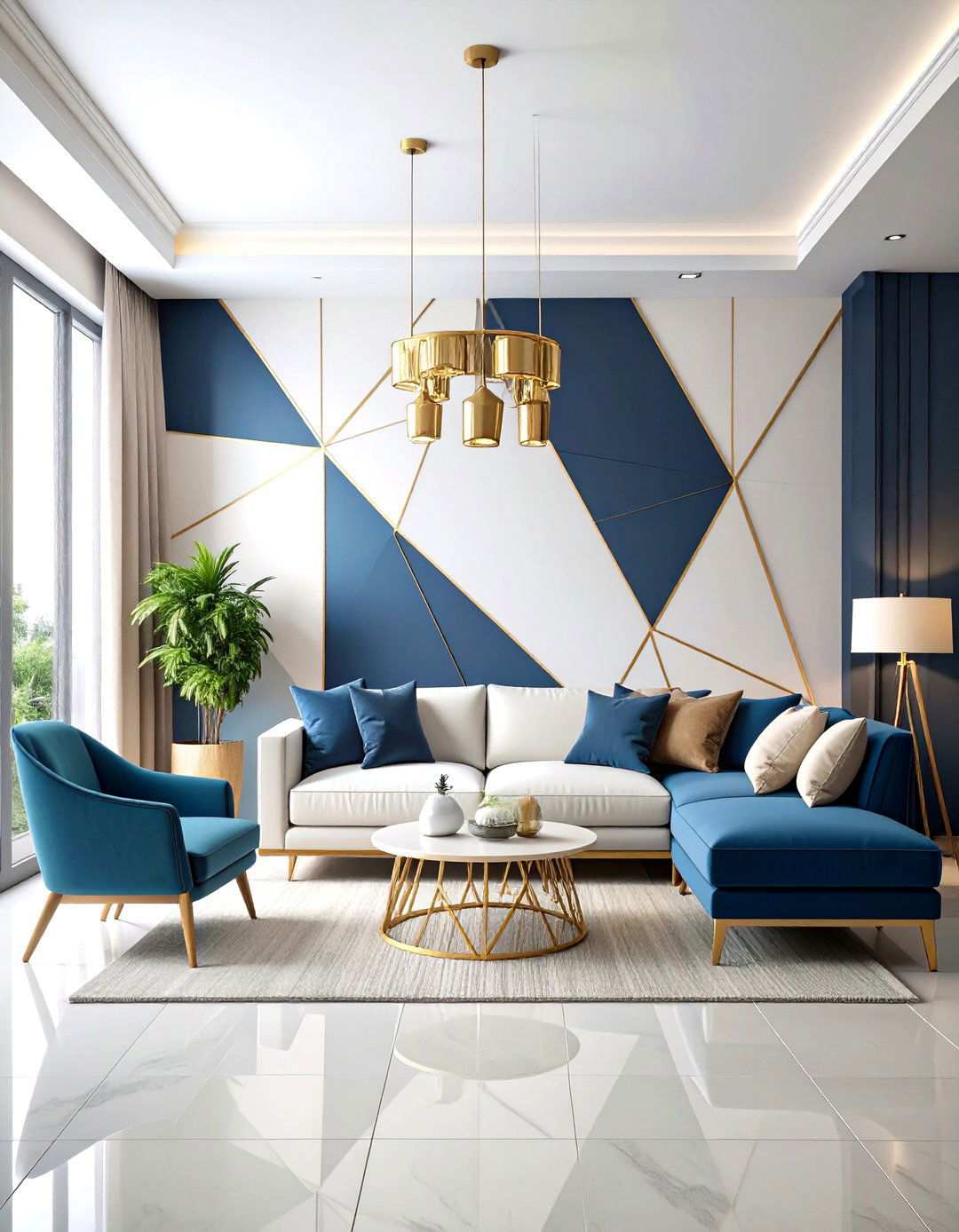 Bold Geometric Murals - 24 Wall Painting Ideas of Any Room