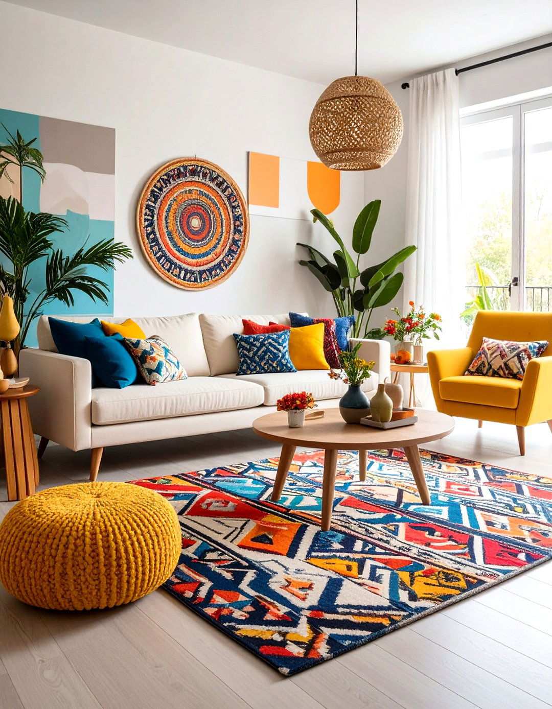 Bold Pattern Mixing Strategies - 24 Mid-Century Modern Living Room Ideas