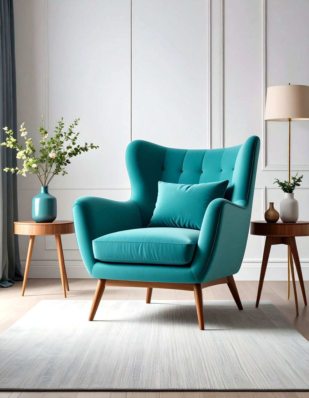 Bold Turquoise Accent Chair Revivals - 24 Painted Furniture Ideas