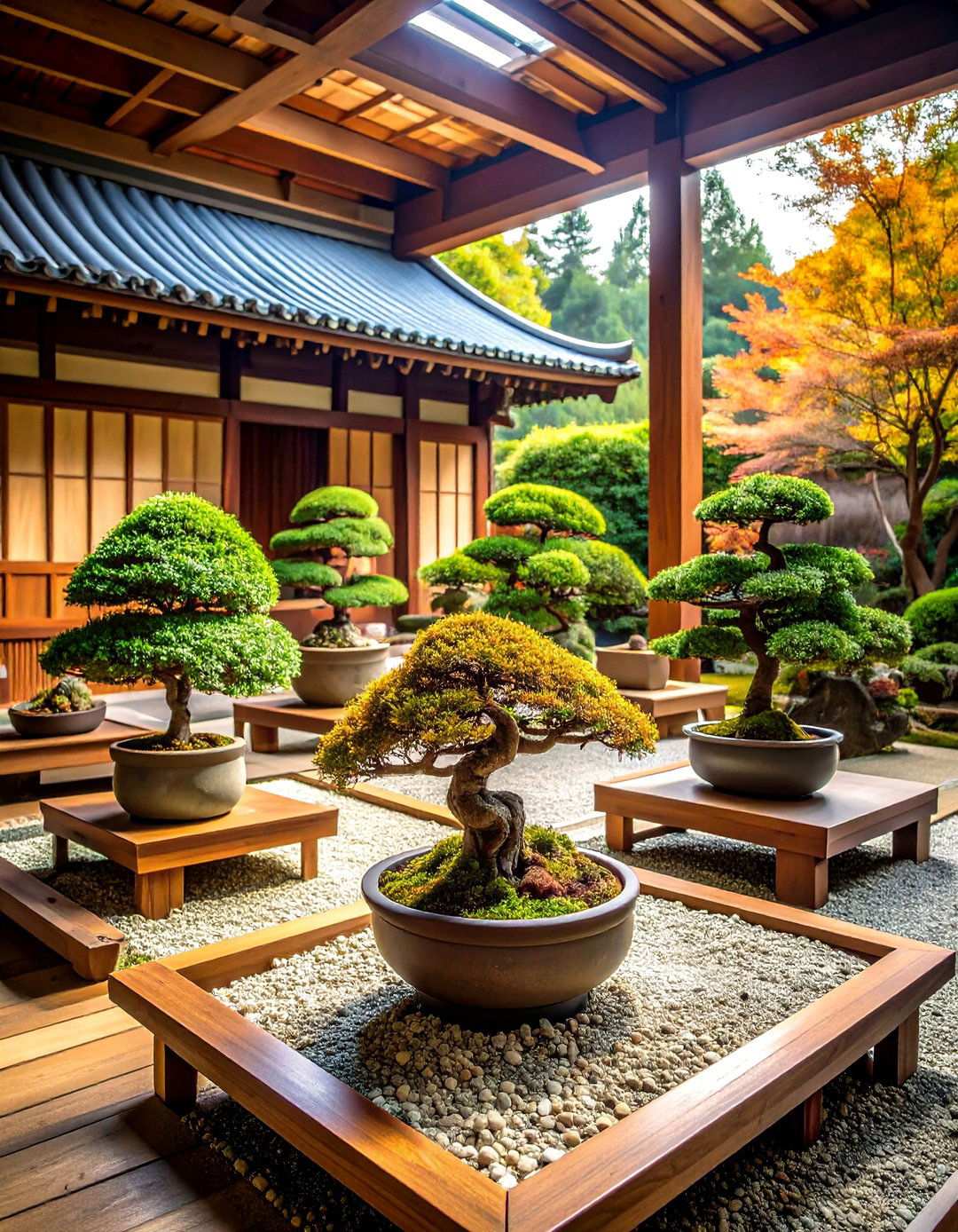 Bonsai Showcase Design - 24 Zen Garden Ideas