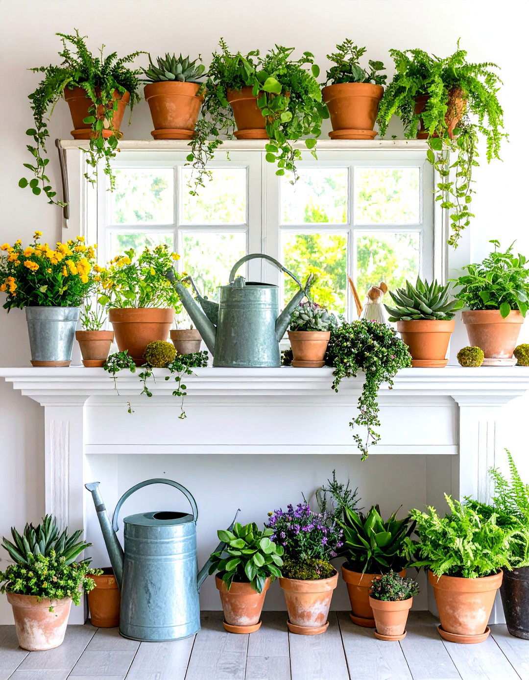 Botanical Garden Greenhouse - 24 Spring Mantel Decor Ideas