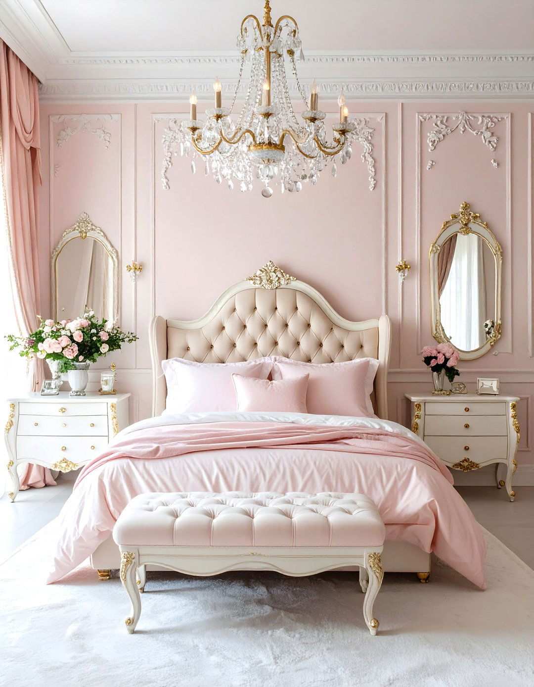 Boudoir Elegant White Bedroom - 24 White Bedroom Ideas