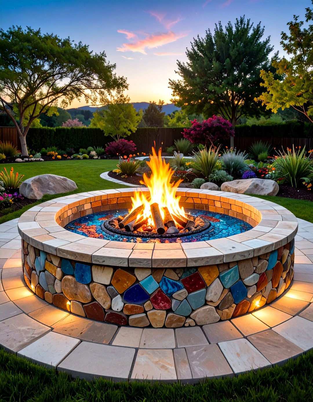 Boulder Gas Fire Feature - 24 Rock Fire Pit Ideas