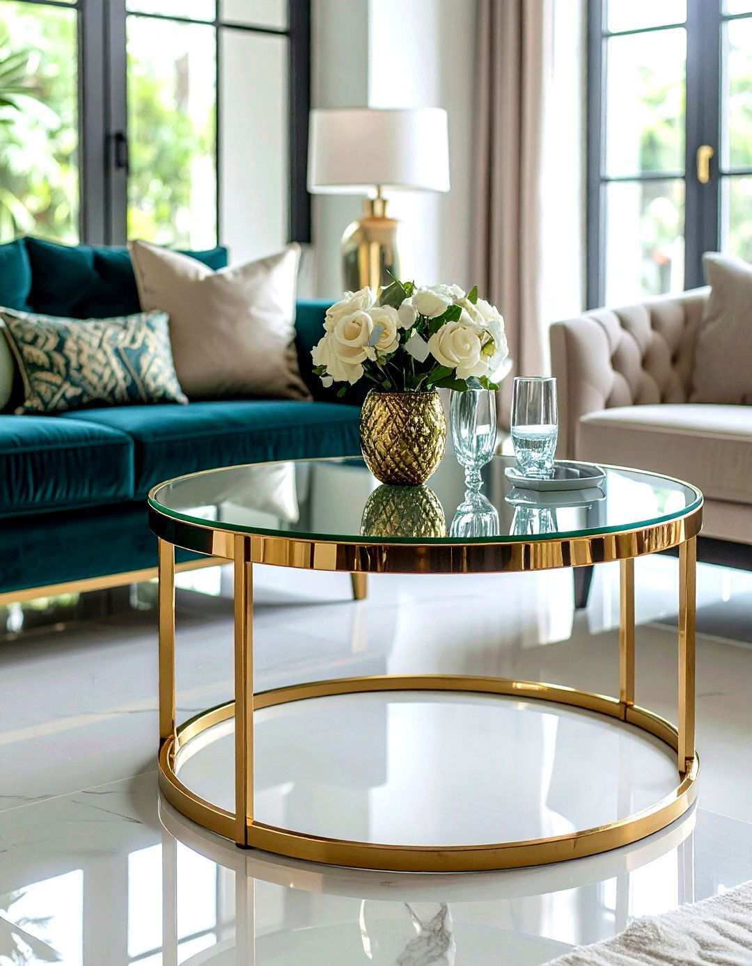 Brass and Glass Accent Tables - 24 Table Design Ideas