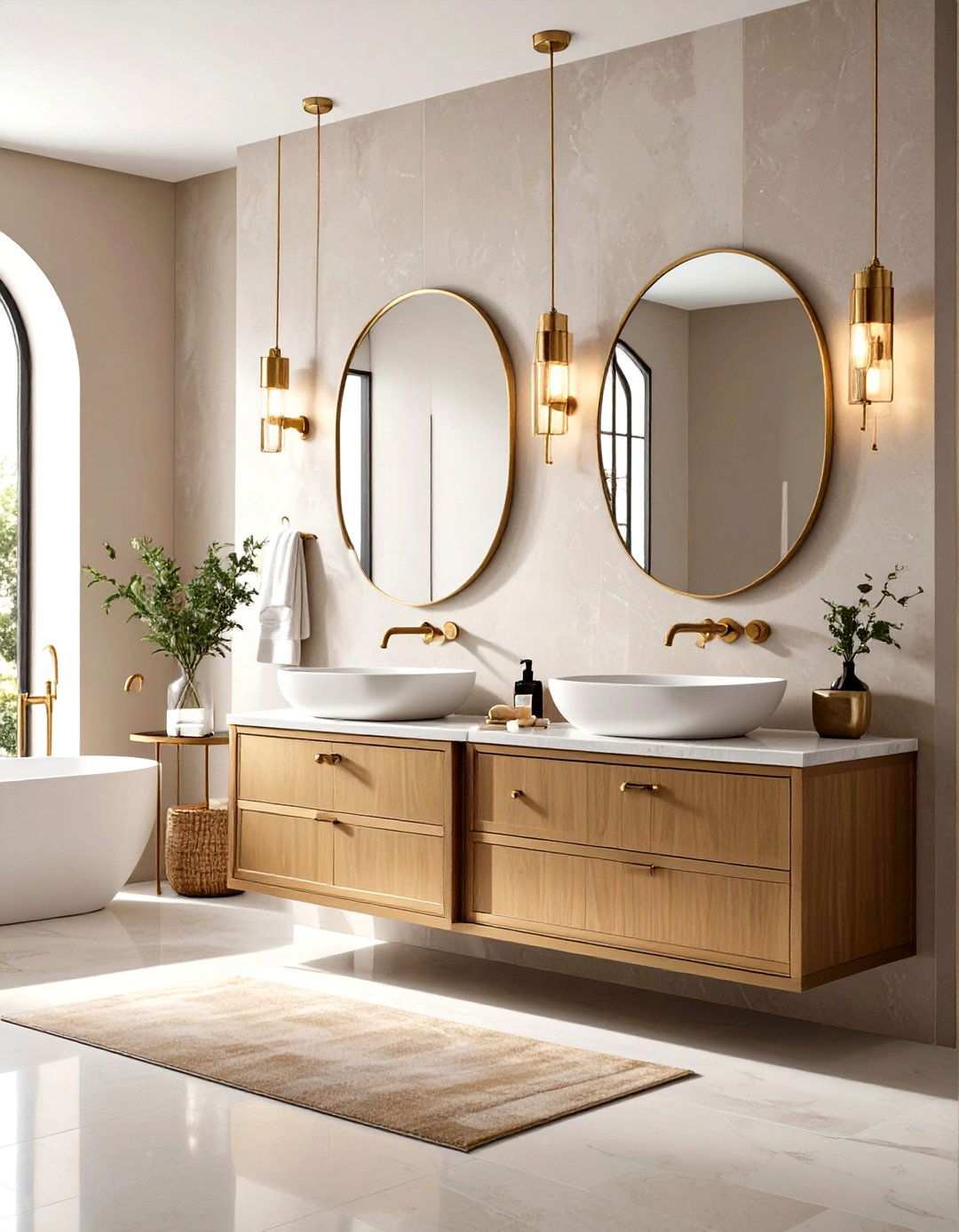 Brass Hardware and Fixtures - 24 Spanish Style Bathroom Ideas