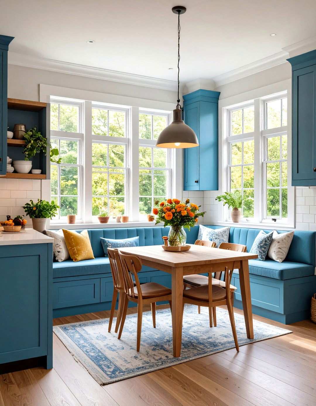 Breakfast Nook Integration - 24 Townhouse Kitchen Ideas