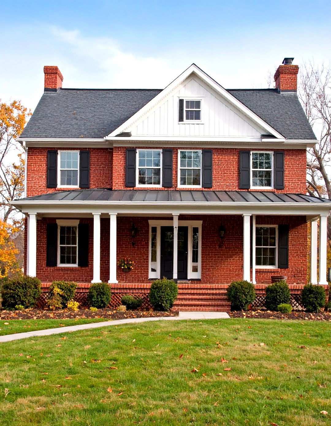 Brick and Board Batten Combination Design - 24 Modern Farmhouse Exterior
