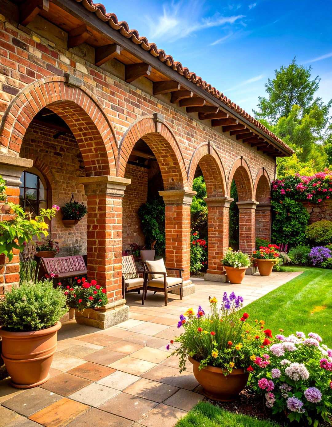 Brick and Mortar Traditional Walls - 24 Patio Wall Ideas