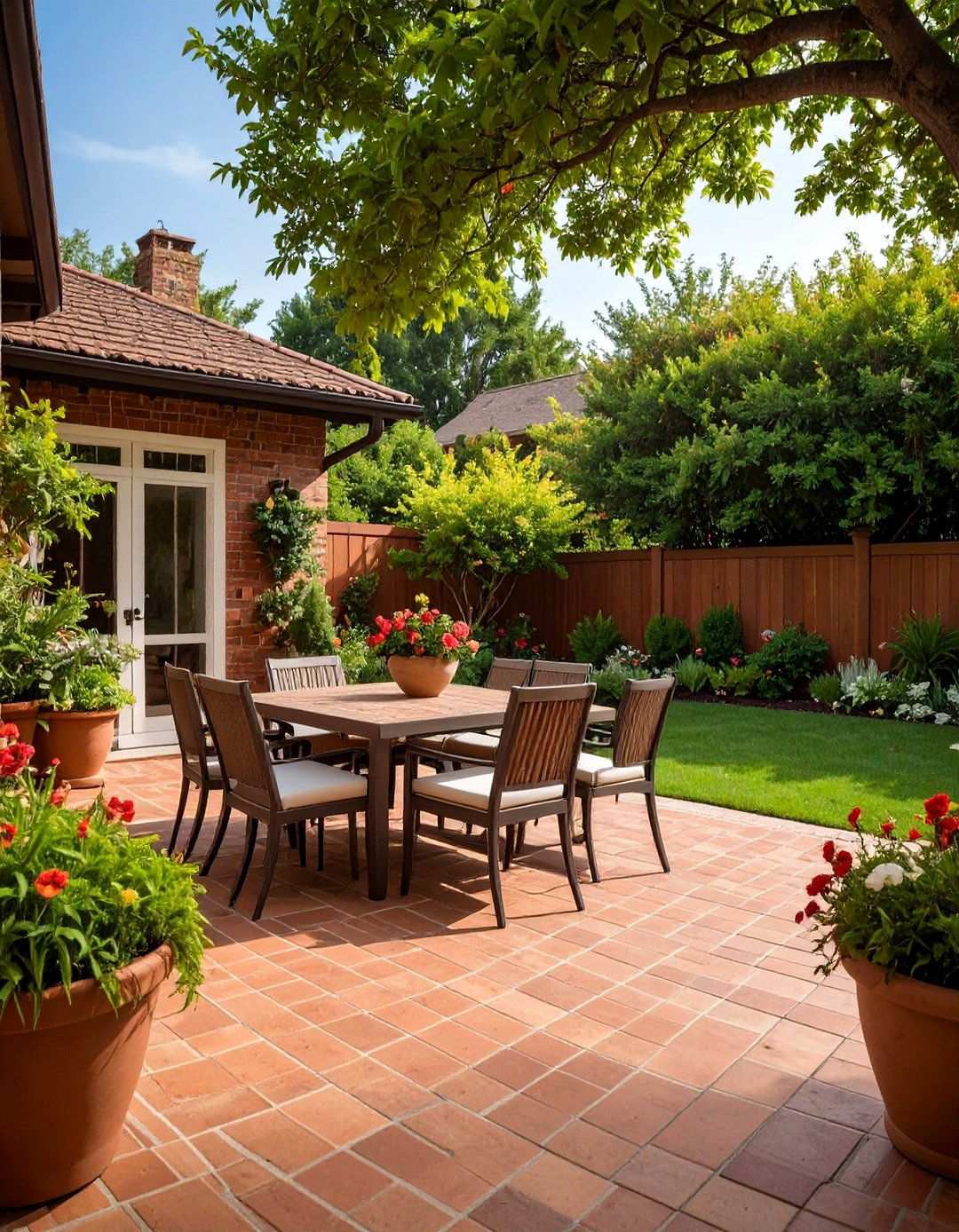 Brick Pattern Porcelain - 24 patio tile ideas