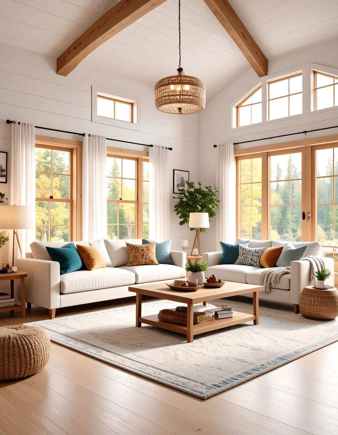 Bright and Airy Cabin Design - 24 Log Cabin Interior Design Ideas
