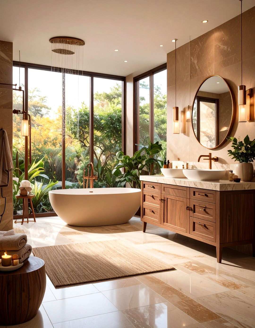 Bronze Fixture Bathroom - 24 Tuscan Bathroom Ideas