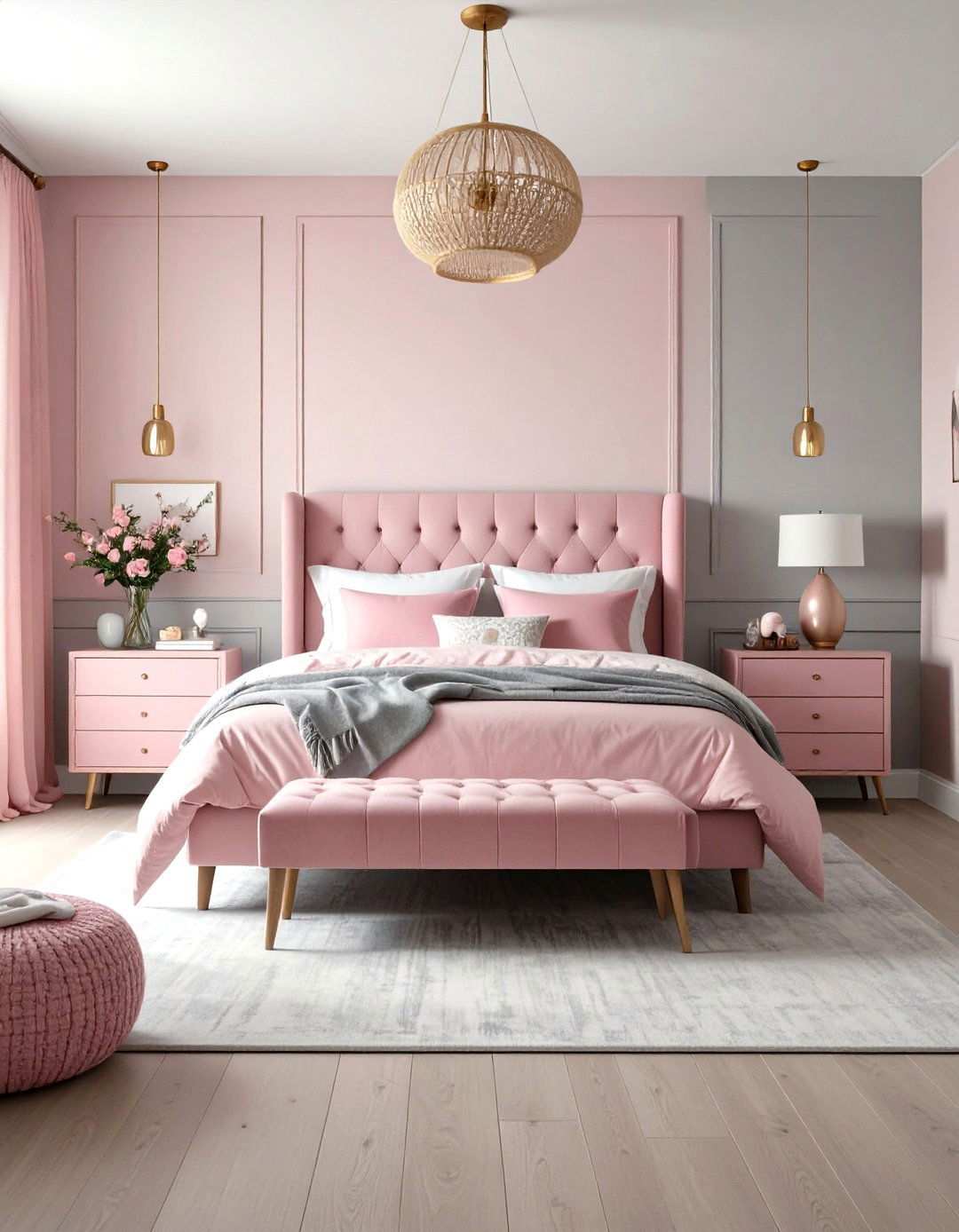 Budget Friendly Design Solutions - 24 Pink and Grey Bedroom Ideas