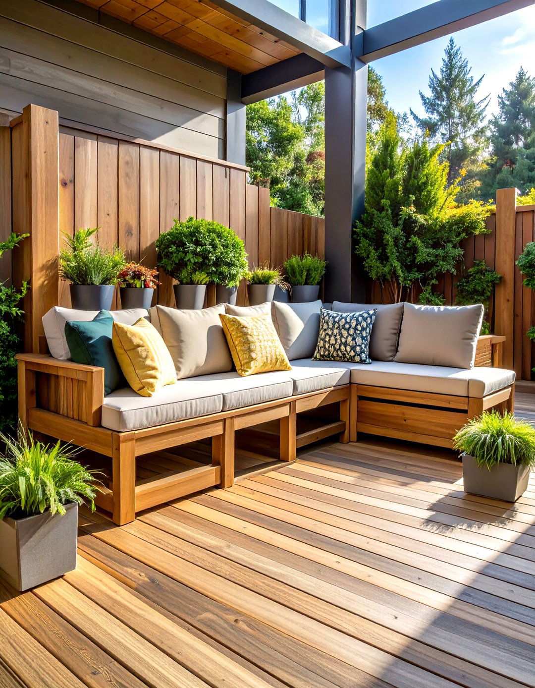 Built in Bench Seating - 24 Outdoor Seating Ideas
