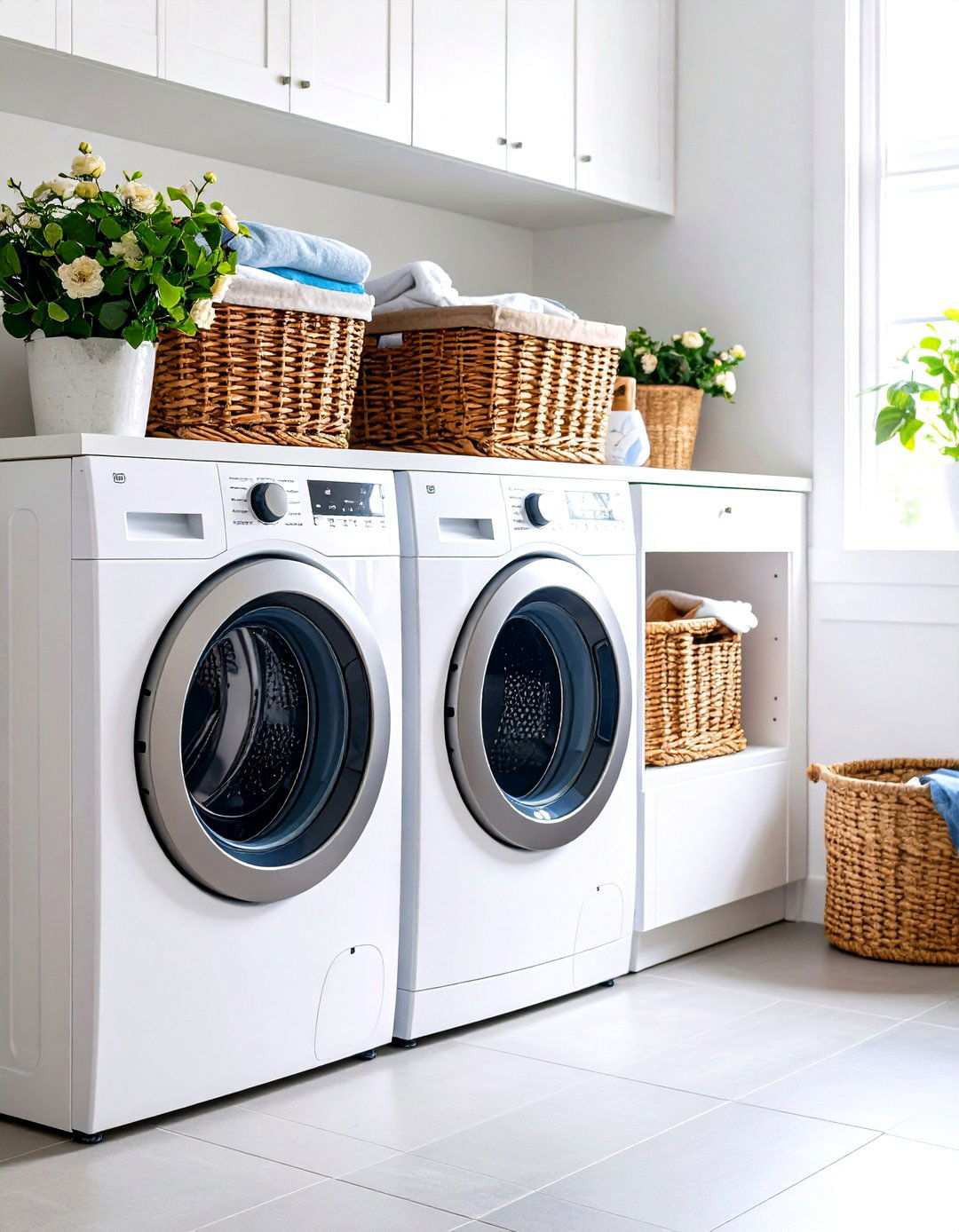 Built In Hamper Solutions - 24 Small Laundry Room Ideas With a Top Load Washing Machine