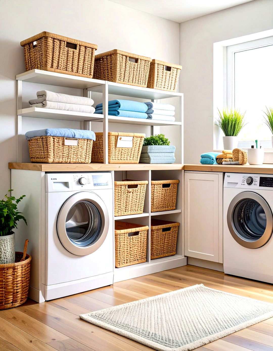 Built In Hamper System - 24 Small Utility Room Ideas