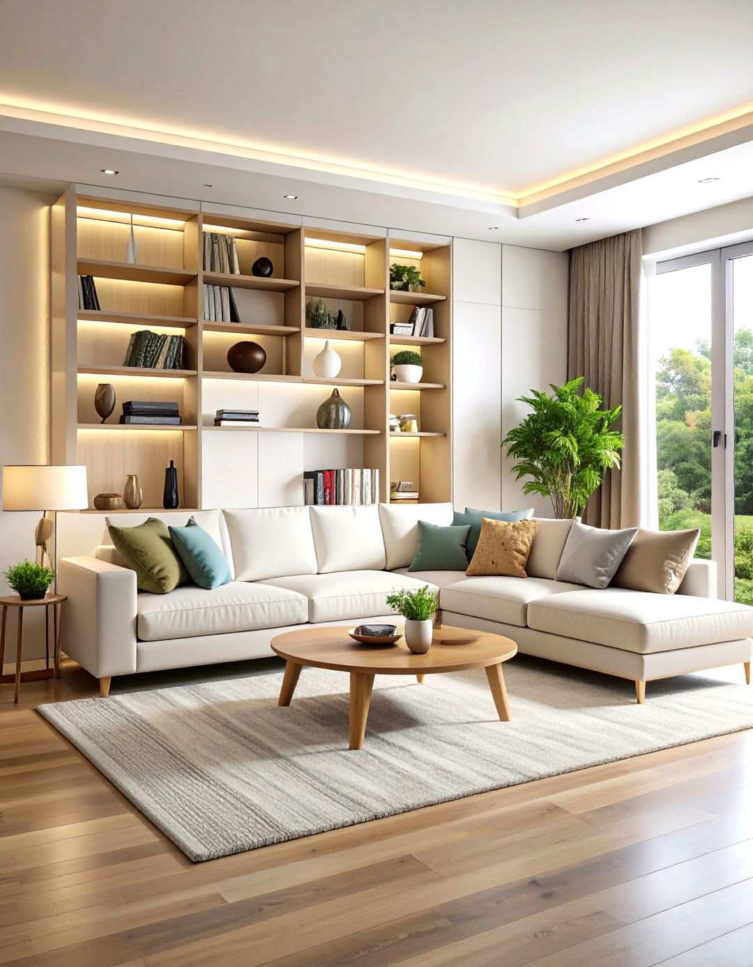 Built In Media Wall Storage - 24 Living Room Storage Ideas