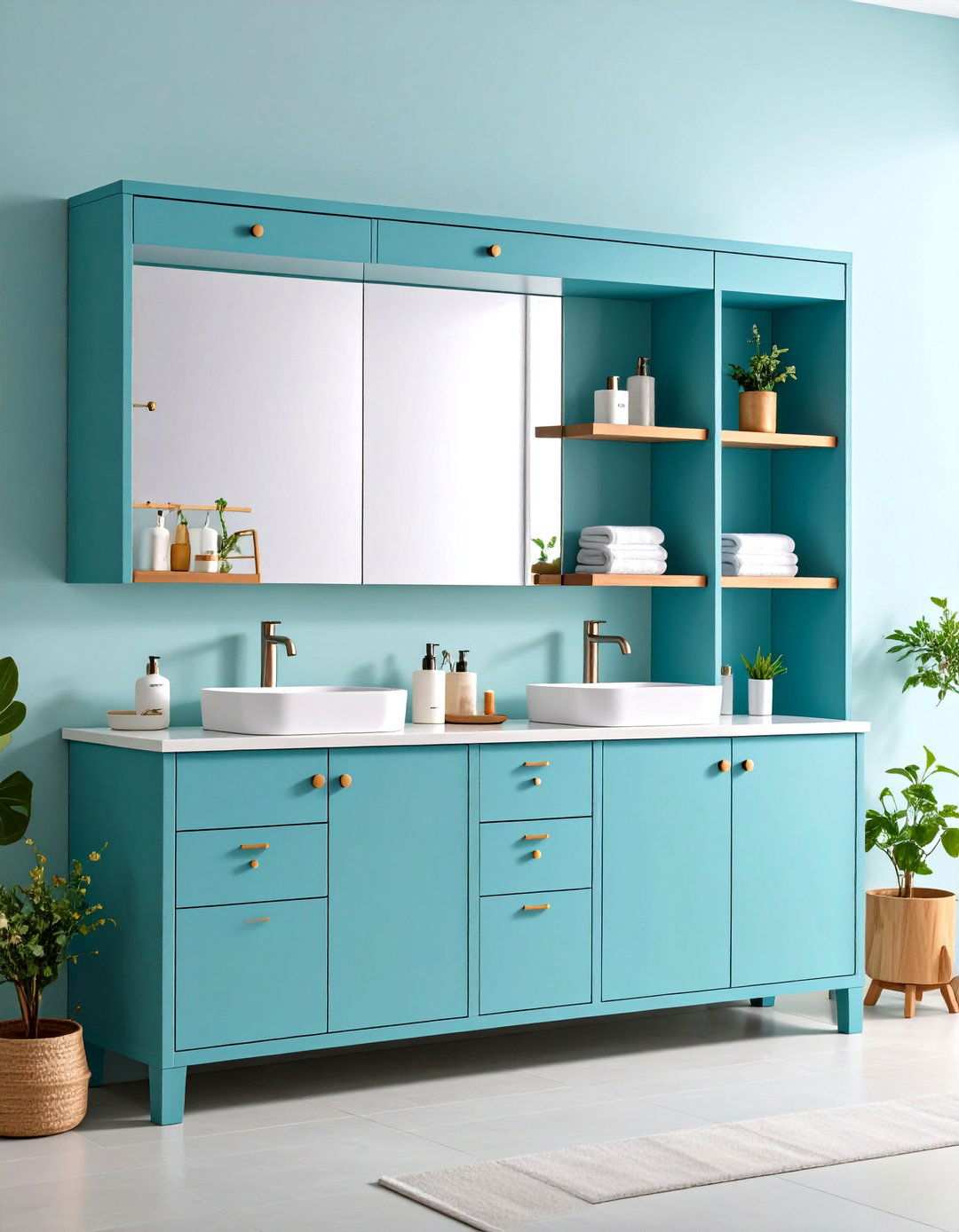 Built in Medicine Cabinet with Toilet Paper Compartment - 24 Toilet Paper Storage Ideas