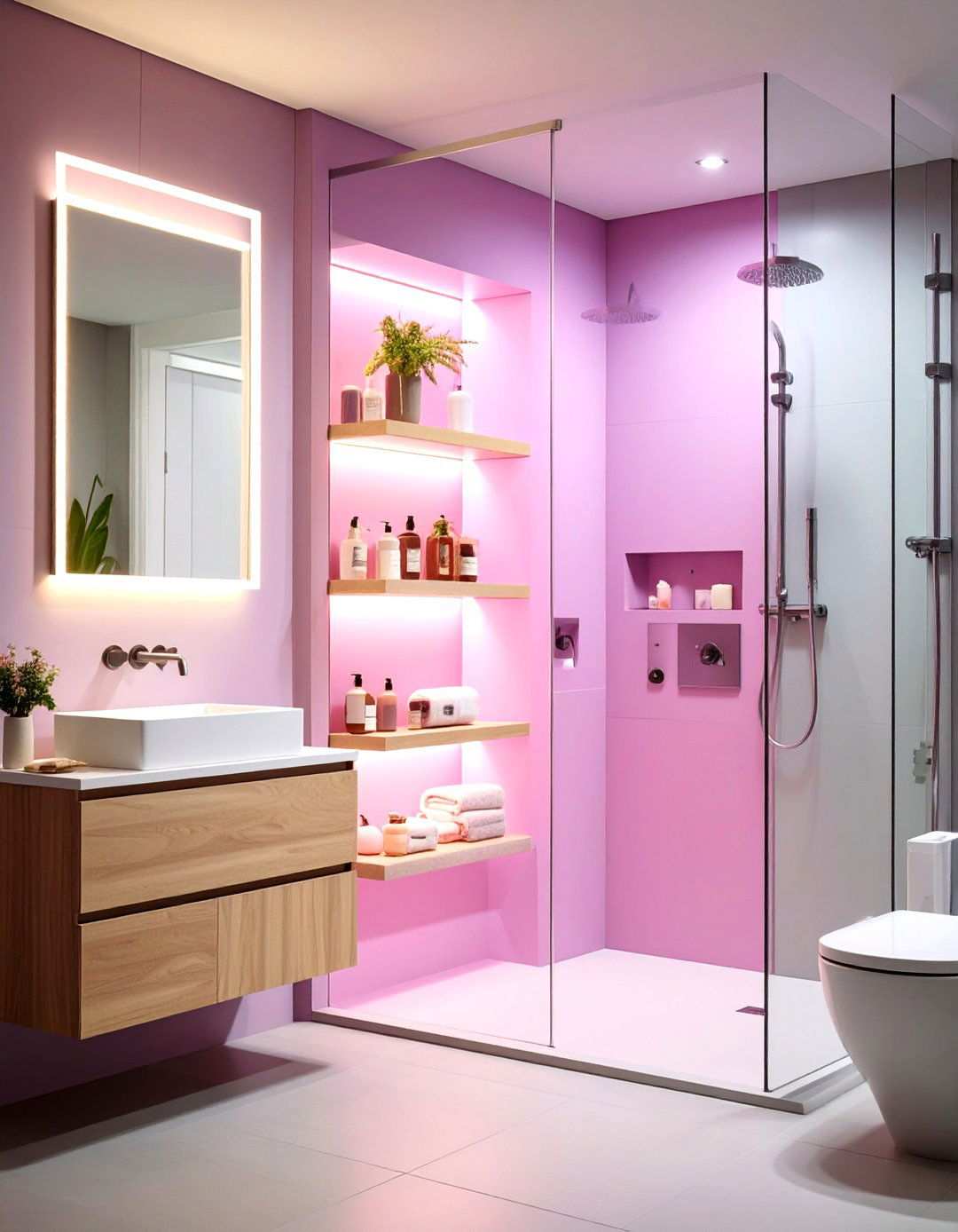 Built In Niche Storage Solutions - 24 Small Bathroom Walk-in Shower Ideas