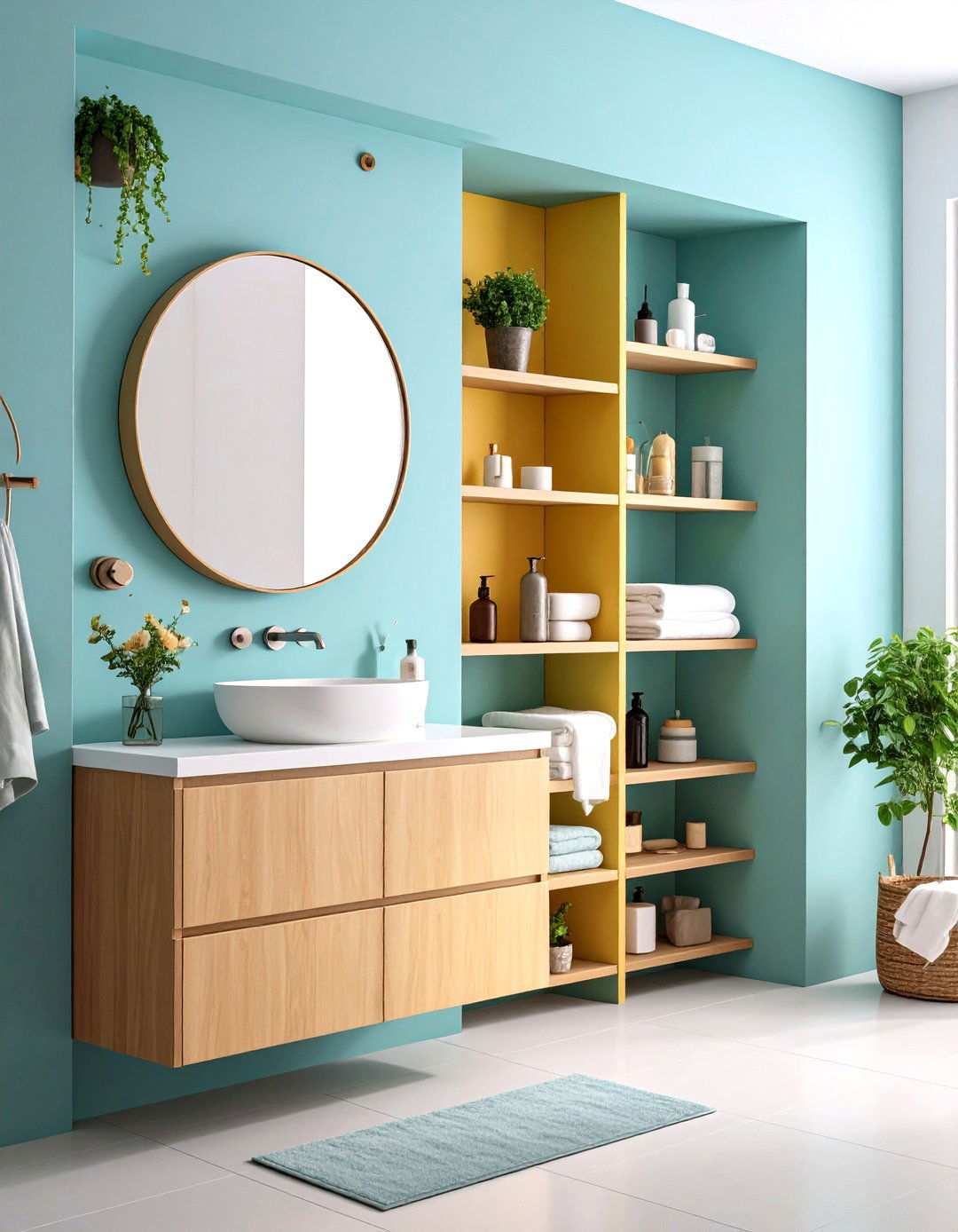 Built in Recessed Shelving - 24 Small Bathroom Storage Ideas
