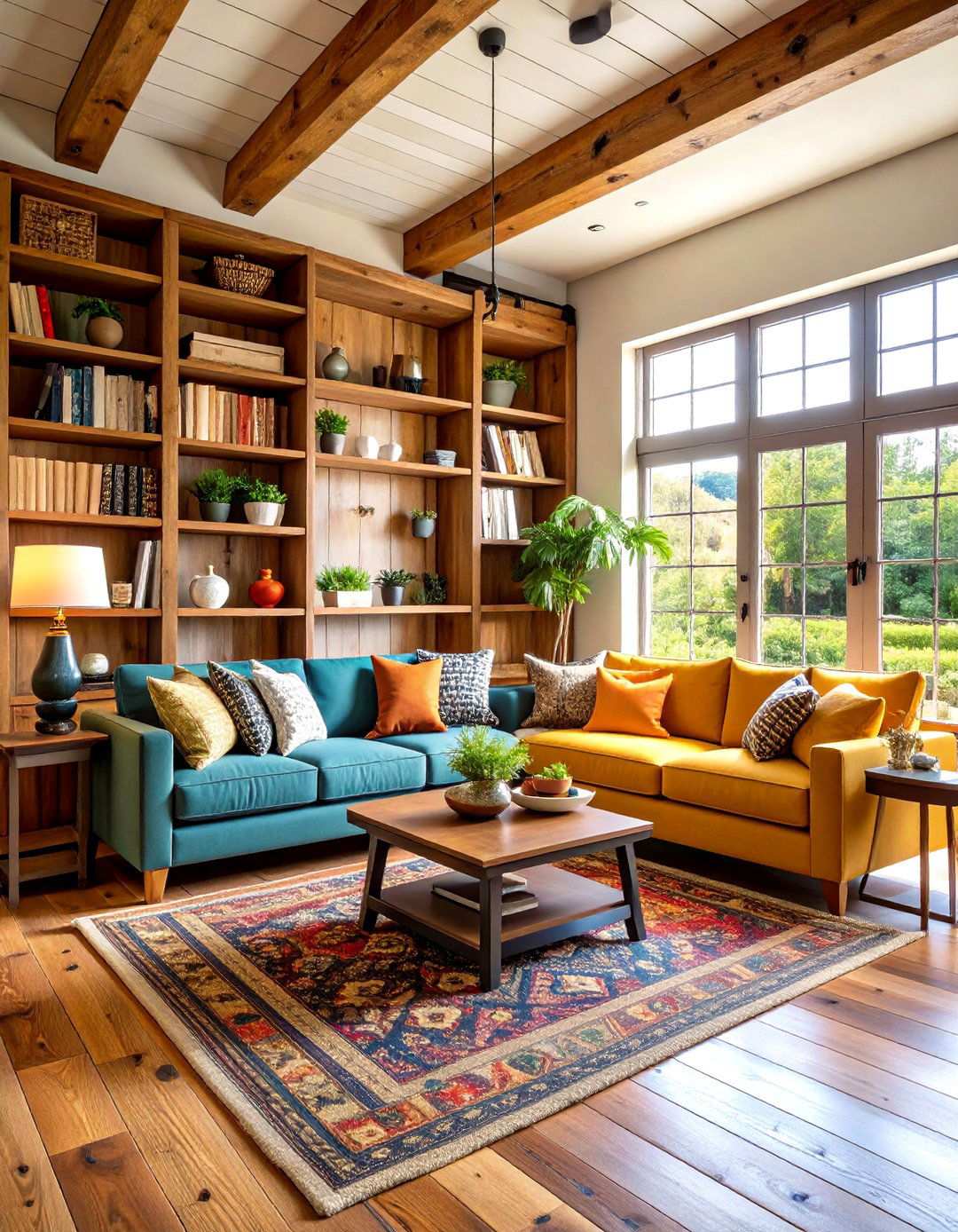 Built in Rustic Storage Solutions - 24 Rustic Living Room Ideas