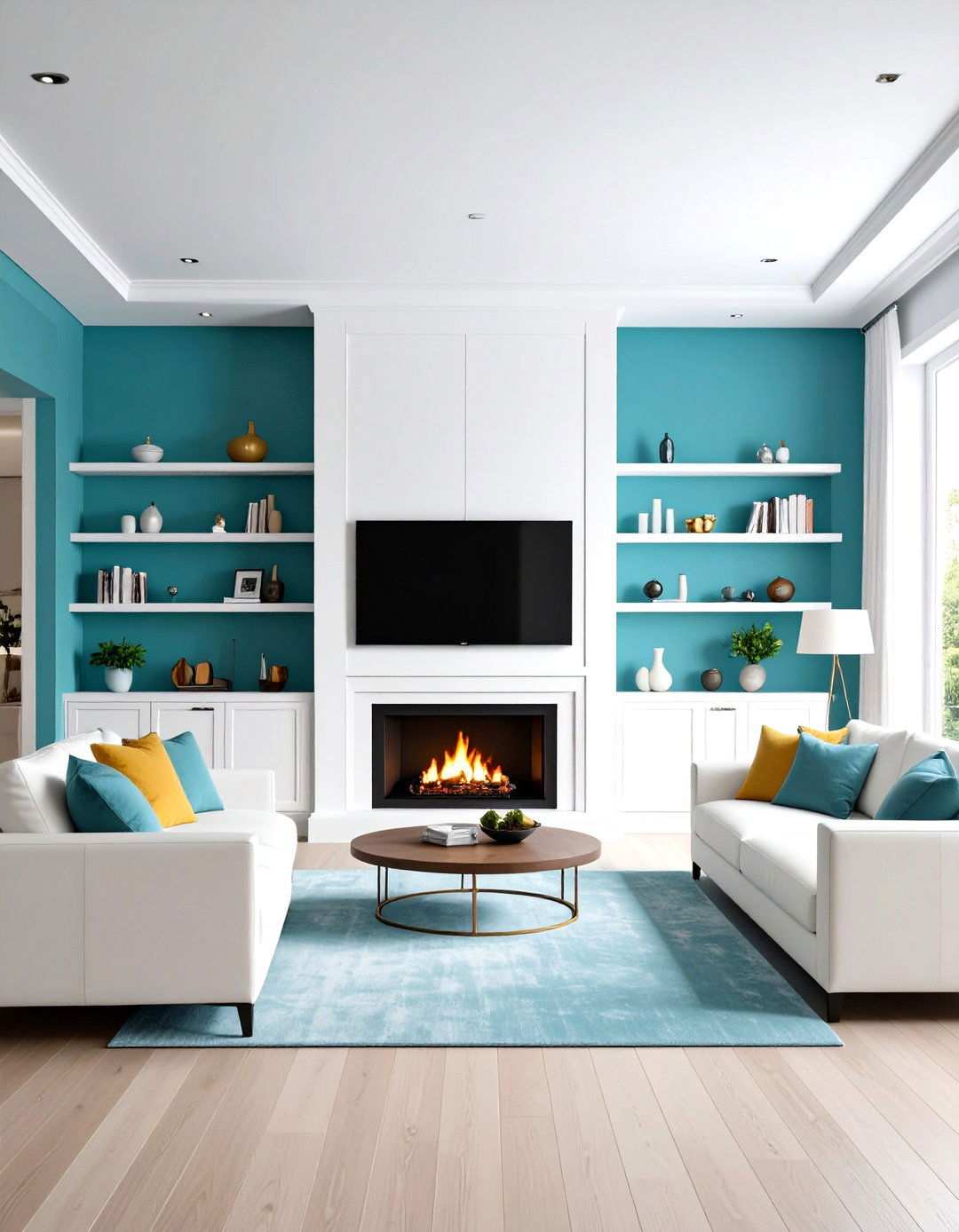 Built in Shelving Linear Fireplace Entertainment Wall - 24 Linear Fireplace Ideas With Tv Above