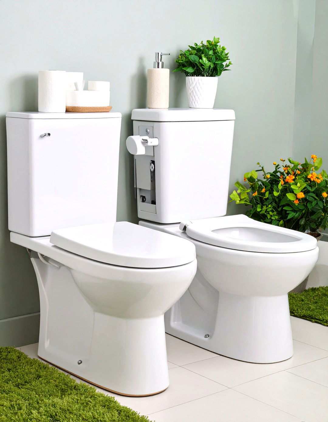 Built in Toilet Tank Storage with Hidden Compartments - 24 Toilet Paper Storage Ideas