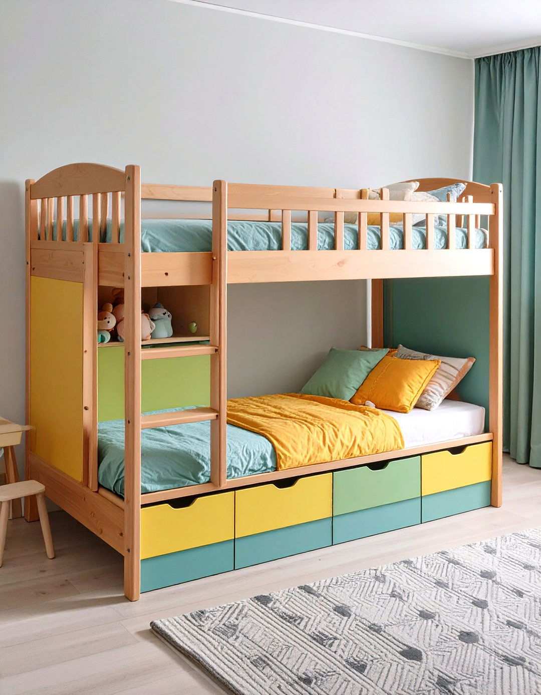 Bunk Bed Storage Integration - 24 Toy Storage Ideas