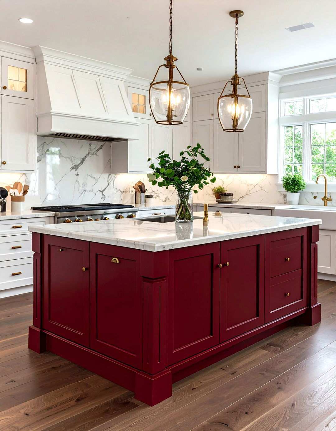 Burgundy Kitchen Islands - 24 Kitchen Island Color Ideas