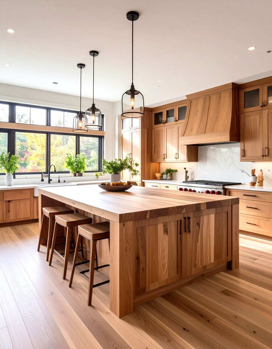 Butcher Block Waterfall Island - 24 Waterfall Kitchen Island Ideas