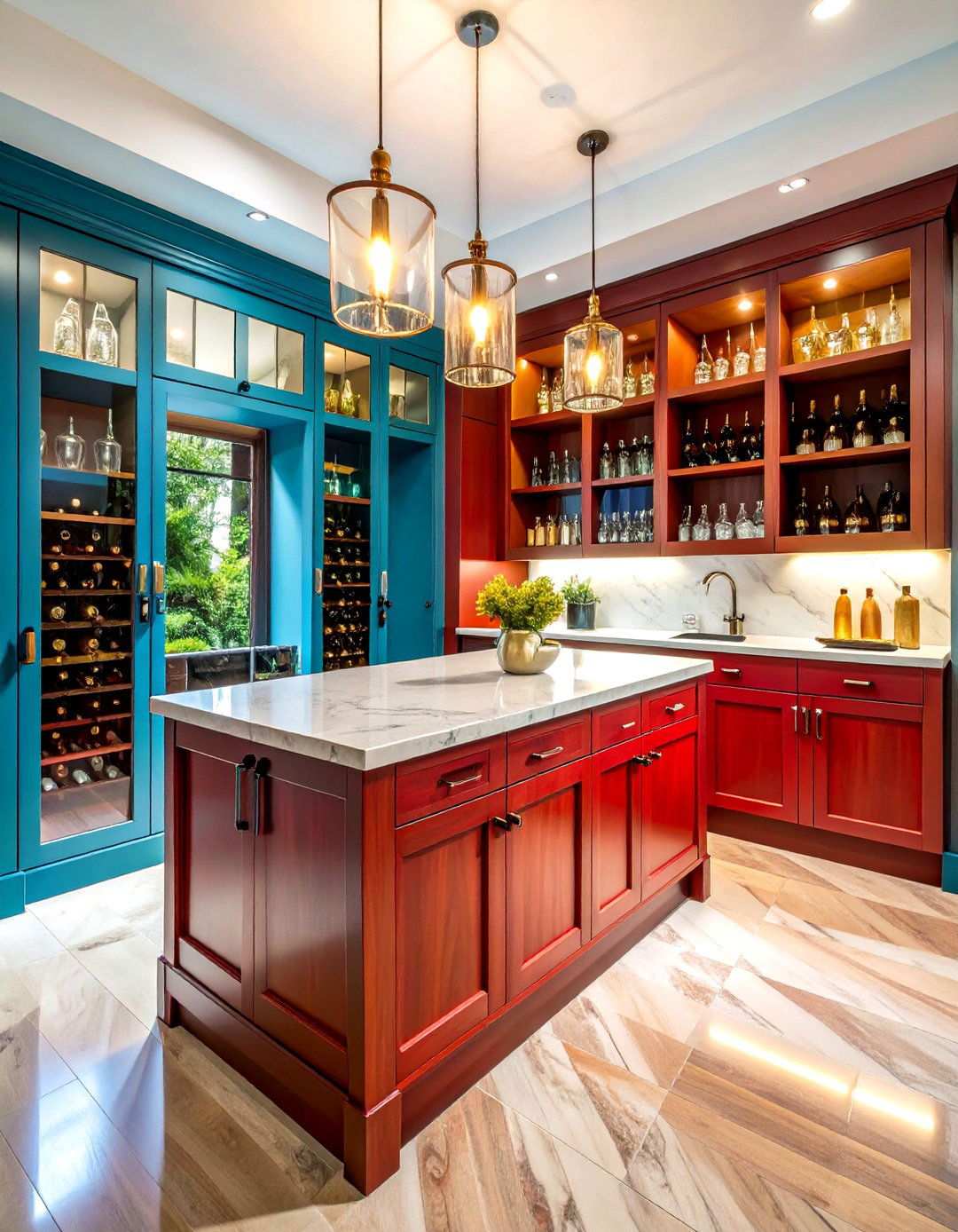 Butlers Pantry with Wine Storage - 24 Larder Cupboard and Pantry Ideas for Your Kitchen