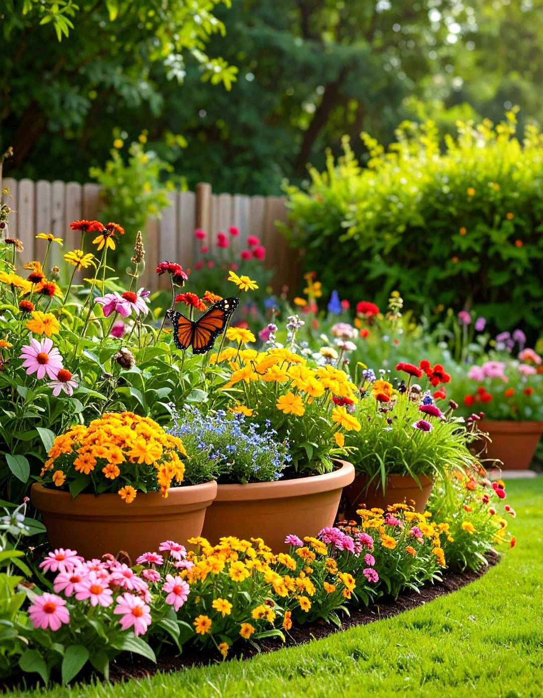 Butterfly and Pollinator Container Gardens - 24 Potted Plant Arrangement Ideas